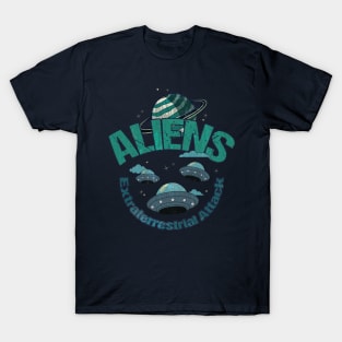 Aliens Extraterestrial Attack T-Shirt